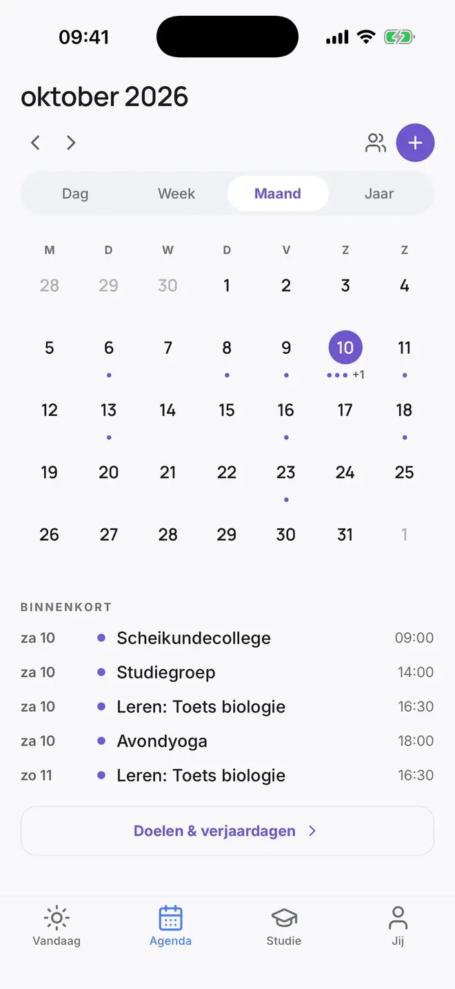 De maand in Calmly: de toetsdag en leermomenten aangegeven